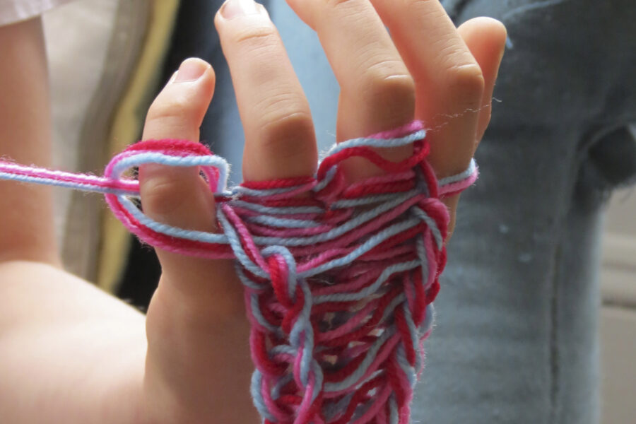 Learn to Finger Knit easy finger knitting instructions for children