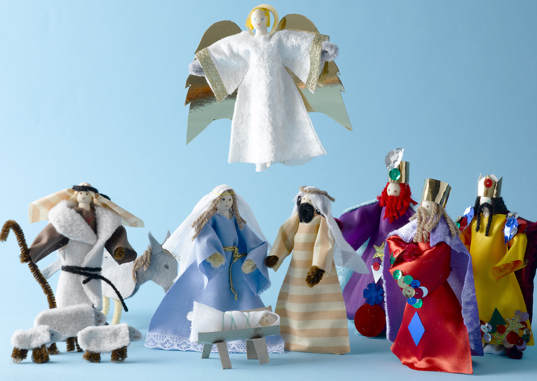 Make your own nativity scene Christmas craft project